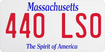 MA license plate 440LS0