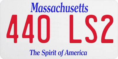 MA license plate 440LS2