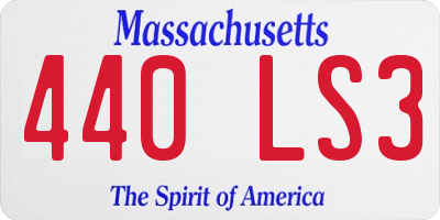 MA license plate 440LS3