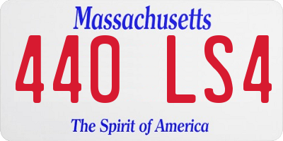 MA license plate 440LS4