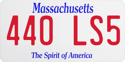 MA license plate 440LS5