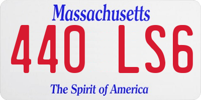 MA license plate 440LS6