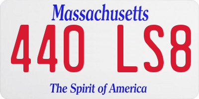 MA license plate 440LS8