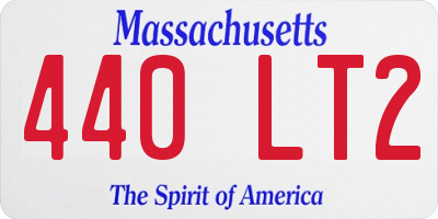 MA license plate 440LT2