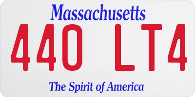 MA license plate 440LT4