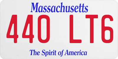MA license plate 440LT6