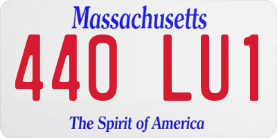 MA license plate 440LU1
