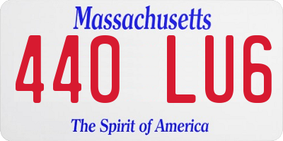 MA license plate 440LU6