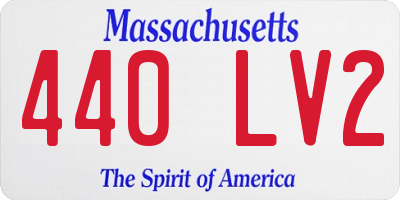 MA license plate 440LV2