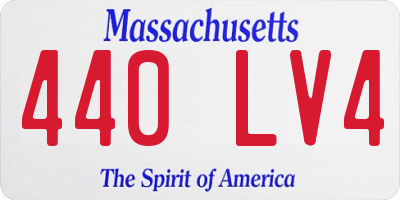 MA license plate 440LV4