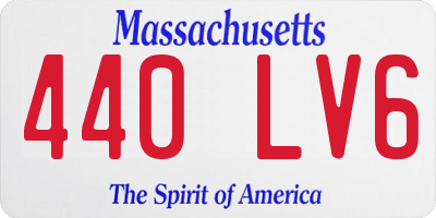 MA license plate 440LV6