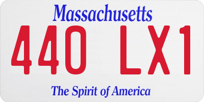 MA license plate 440LX1