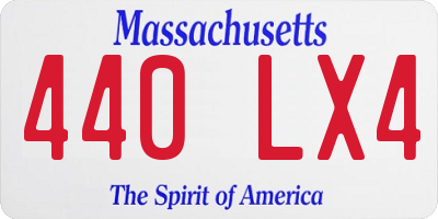 MA license plate 440LX4