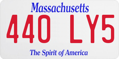 MA license plate 440LY5