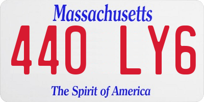 MA license plate 440LY6
