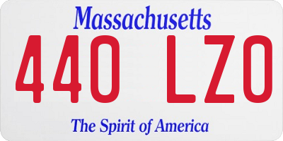 MA license plate 440LZ0