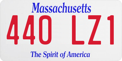 MA license plate 440LZ1