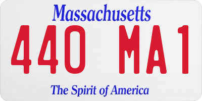 MA license plate 440MA1