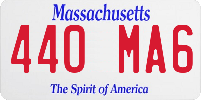 MA license plate 440MA6