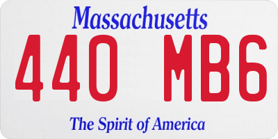 MA license plate 440MB6