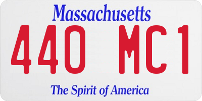 MA license plate 440MC1