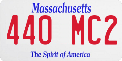 MA license plate 440MC2