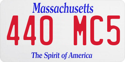 MA license plate 440MC5