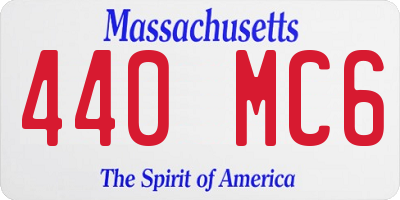 MA license plate 440MC6