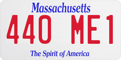 MA license plate 440ME1