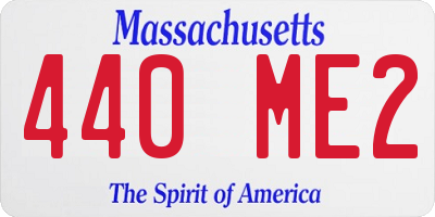 MA license plate 440ME2