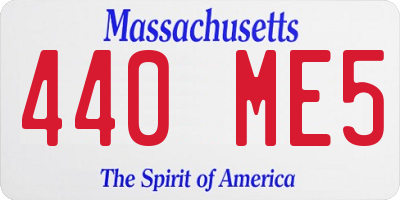 MA license plate 440ME5