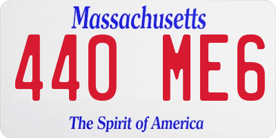 MA license plate 440ME6