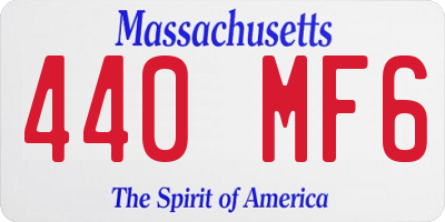 MA license plate 440MF6