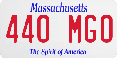 MA license plate 440MG0