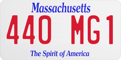 MA license plate 440MG1