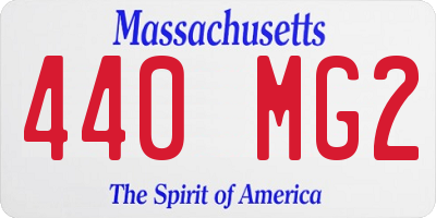 MA license plate 440MG2