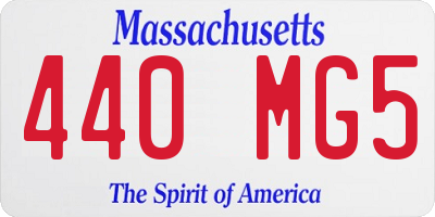 MA license plate 440MG5
