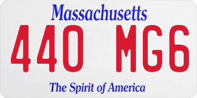 MA license plate 440MG6