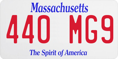 MA license plate 440MG9