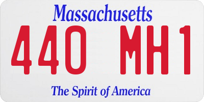 MA license plate 440MH1