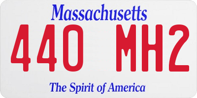 MA license plate 440MH2