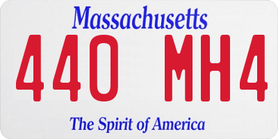 MA license plate 440MH4
