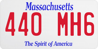 MA license plate 440MH6
