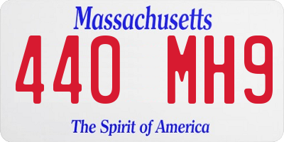 MA license plate 440MH9