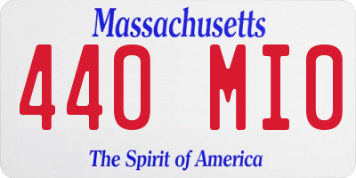 MA license plate 440MI0