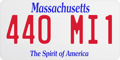 MA license plate 440MI1