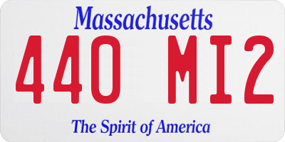 MA license plate 440MI2