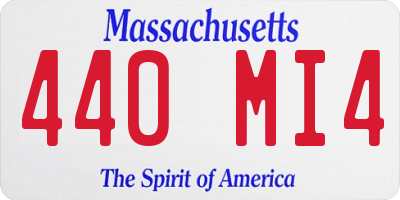 MA license plate 440MI4