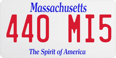 MA license plate 440MI5