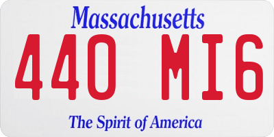 MA license plate 440MI6
